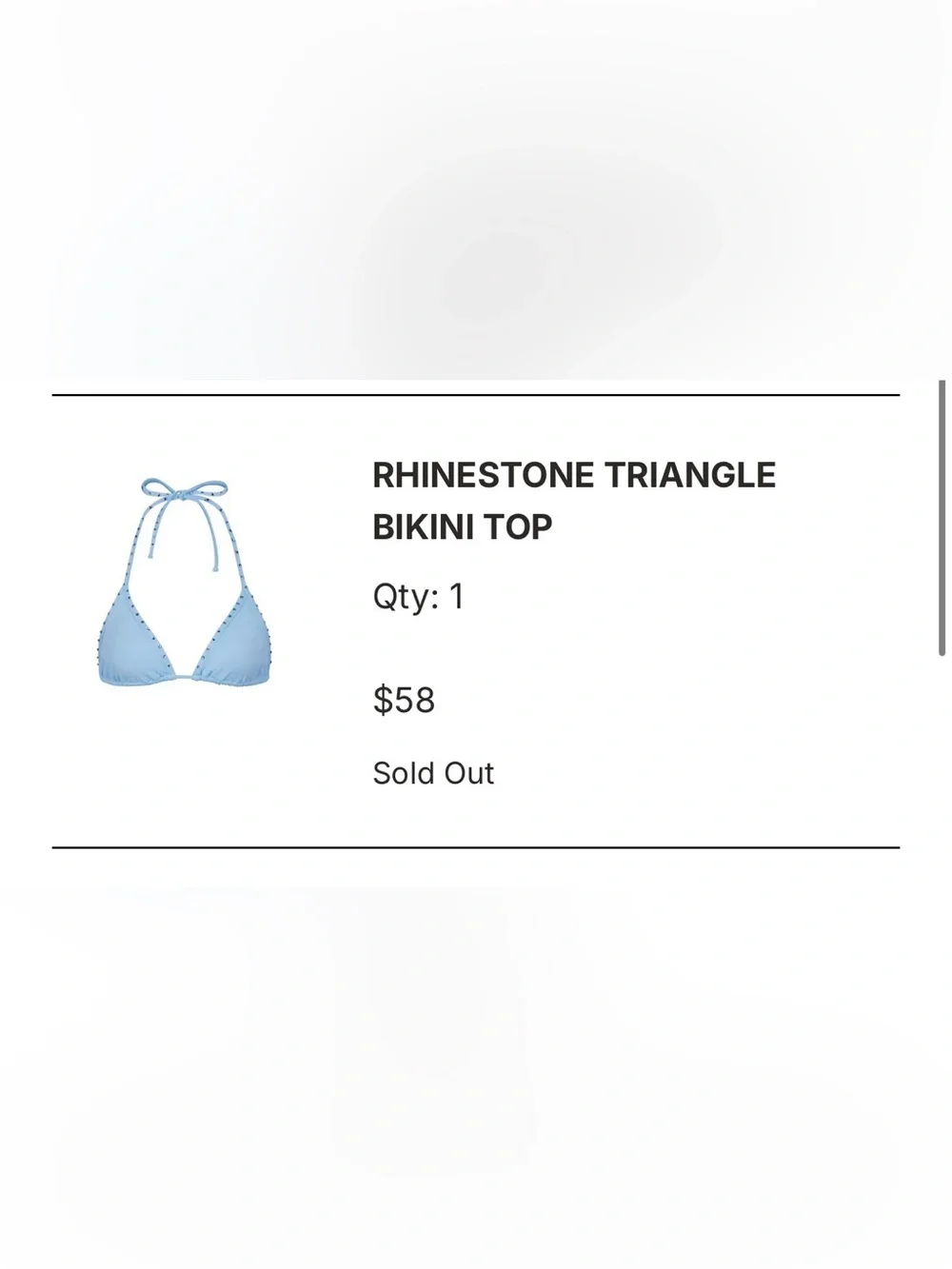 SKIMS rhinestone triangle bikini top
